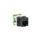 Számítógép csatlakozó RJ45 Cat6 MV45 1 modul fekete