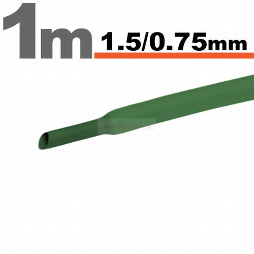 Zsugorcső 1,5mm/0,75mm zöld