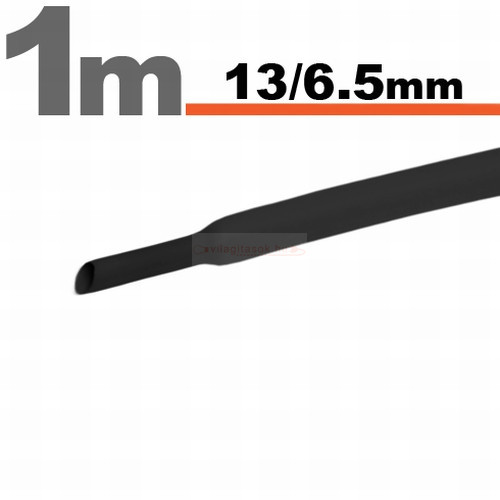 Zsugorcső 13mm/6,5mm fekete