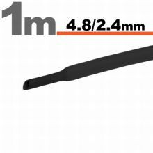 Zsugorcső 4,8mm/2,4mm fekete