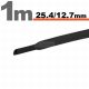 Zsugorcső 25,4mm/12,7mm fekete
