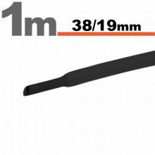 Zsugorcső 38mm/19mm fekete