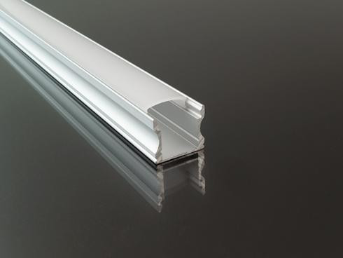 Alumínium profil eloxált led szalaghoz, surface 2, opál búrával