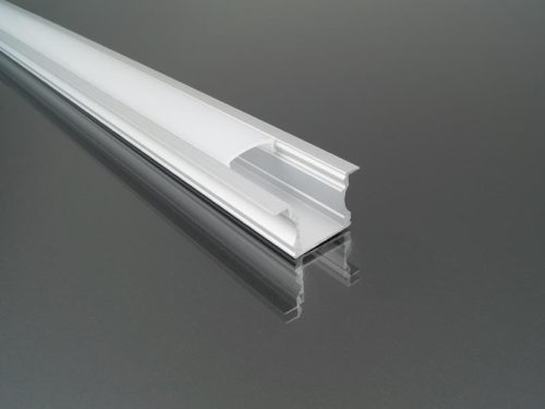 Alumínium profil Led szalaghoz Recessed-2, opál búrával