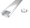 Alumínium profil Led szalaghoz Recessed-3, opál búrával