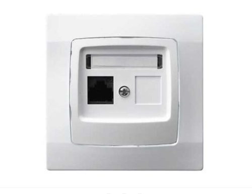 Káró RJ45x1 csatlakozóaljzat komplett