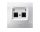 Káró RJ45x2 csatlakozóaljzat komplett