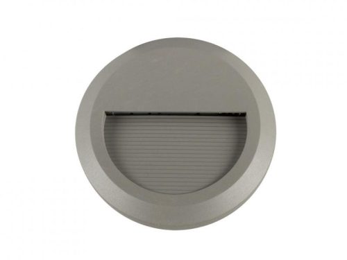 Lépcsővilágító StepLight-R LED lámpa 2W - kör - szürke - meleg fehér