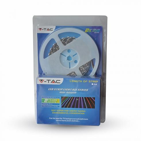 RGB Led szalag szett vezérlővel tápegységgel kültéri dekor 30led/m 4,8W/m
