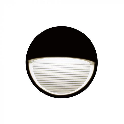 Lépcsővilágító StepLight-L LED lámpa 3W - kör - fekete - természetes fehér Kifutó!