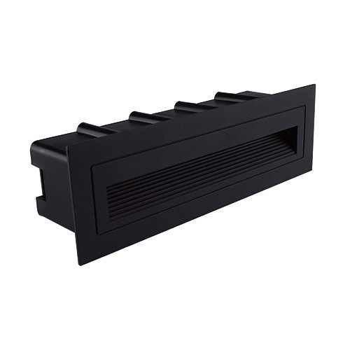 LED Lépcsővilágító StepLight süllyeszthető - fekete (6W) 3000K
