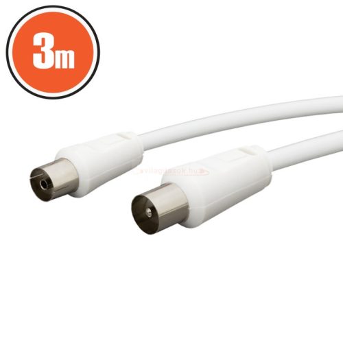 KOAX kábel dugó - aljzat 3 m