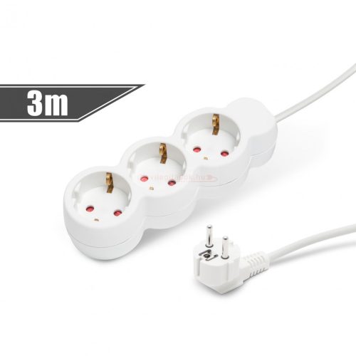 Hálózati elosztó 3h 3m 3x1mm2 vezeték