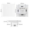 SMARTZILLA Tuya Zigbee Okos kapcsoló 2 csatornás beépíthető fehér