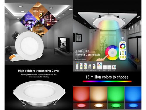 FullColor LED panel 6W - RGB+CCT, fényerőszabályozható