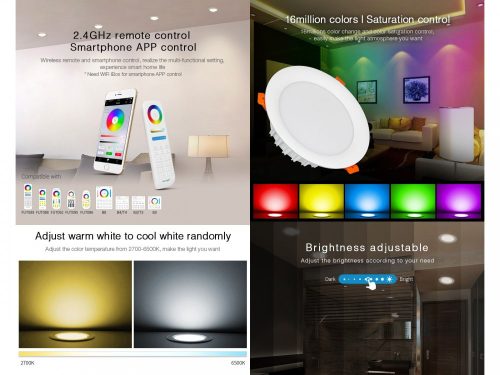 FullColor LED panel 18W - RGB+CCT, fényerőszabályozható