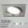 LED spot szett: króm bill. keret, négyzet + 9,5 Wattos, természetes fehér GU10 LED lámpa + GU10 csatlakozó (kettesével rendelhető)