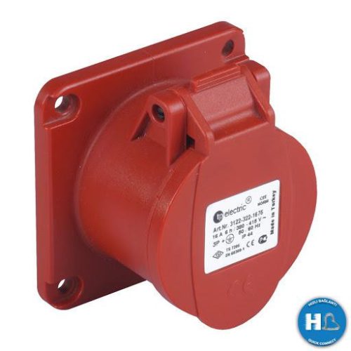 Ipari csatlakozó dugalj 3317-es dobozhoz beépíthető 5P 32A 75x75mm