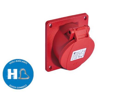 Ipari csatlakozó dugalj 3317-es dobozhoz beépíthető 4P 16A 75x75mm