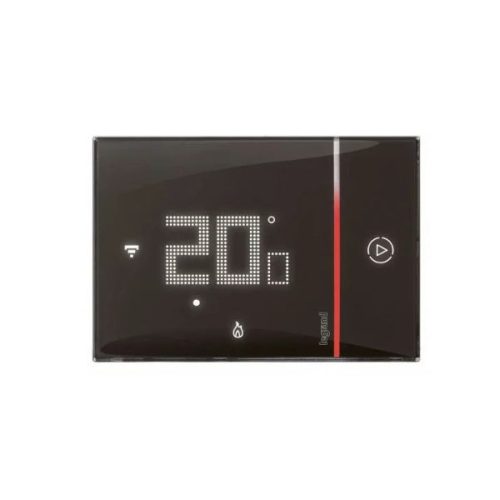 Legrand Smarther2 okos Wi-Fi termosztát (falba süllyesztett), fekete