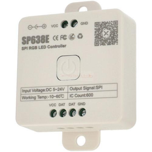 Smart SPI LED vezérlő digitális (DRGB) LED szalagokhoz (futófény) Bluetooth, fehér