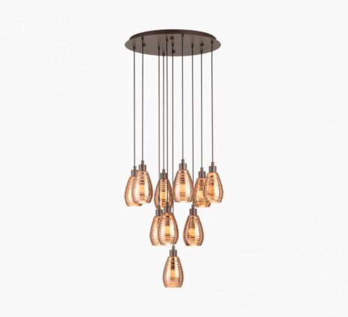 EGLO SIRACUSA barna rézszínű függeszték E27 10x60W 615 mm