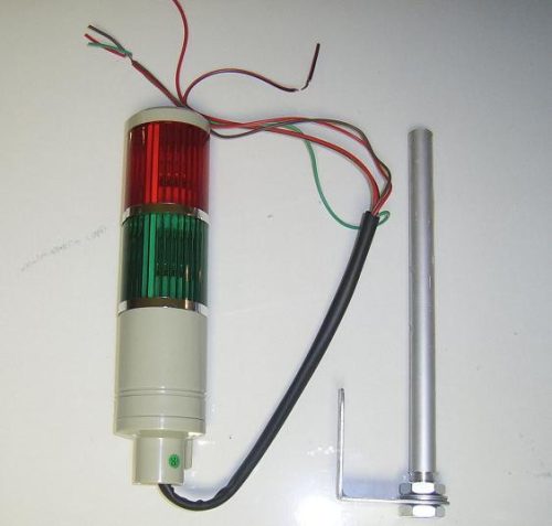 Jelző oszlop piros,zöld 12V 8W