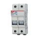 Szolár hengeres biztosító aljzat 10x38mm 2P 1000V PMX-10