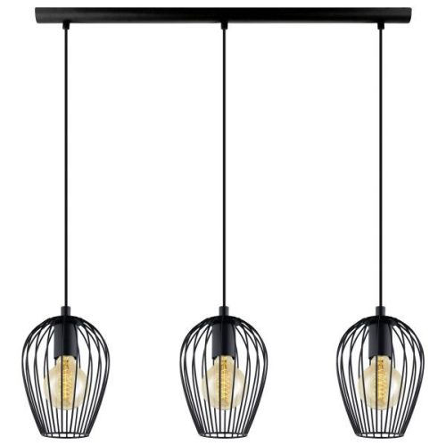 NEWTOWN Függeszték E27 3x60W fekete