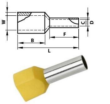 Iker érvéghüvely 2x4mm2