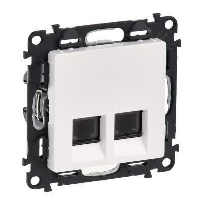 Legrand Valena Life Számítógép csatlakozóaljzat 2xRJ45 Cat. 6 STP Fehér (Keret nélkül)