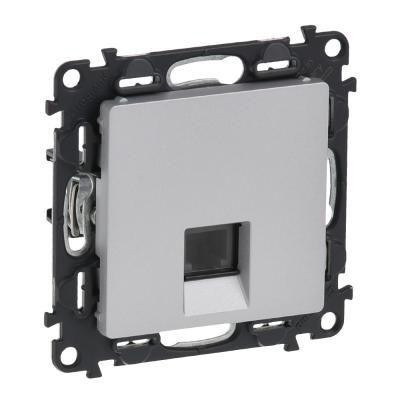 Legrand Valena Life 1xRJ45 Cat. 5e UTP Számítógép csatlakozóaljzat alumínium (Keret nélkül)