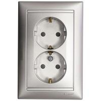 Legrand Valena 2x2P+F dugalj alumínium