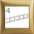 Legrand Valena 4-es keret matt arany