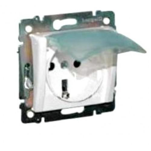 Legrand Valena 2P+F dugalj csapófedéllel IP44 fehér