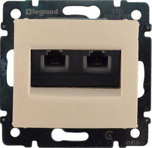 Legrand Valena RJ11 telefon dupla aljzat, elefántcsont