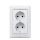 Legrand Valena 2x2P+F dugalj fehér