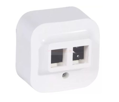 Legrand Forix kettős adapter(doboz9) UTP dugaljhoz 2xRJ45 falon kívüli IP20 fehér