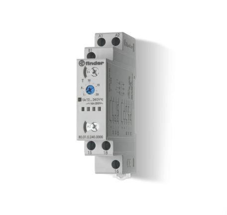 Multifunkciós időrelé 16A 24-240V AC/DC Finder 80.01