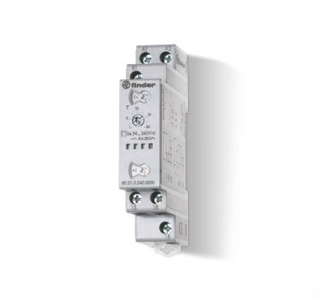 Multifunkciós időrelé 8A 24-240V AC/DC Finder 80.51