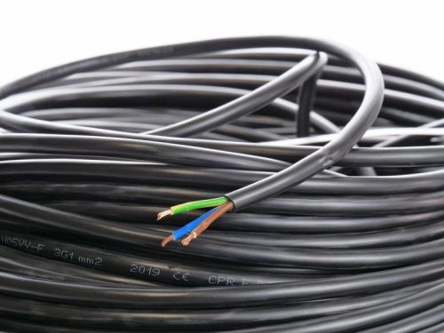 Mt 3x1,5mm2 sodrott vezeték fekete
