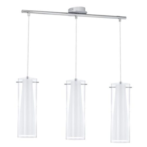 PINTO Függeszték E27 3x60W króm/fehér