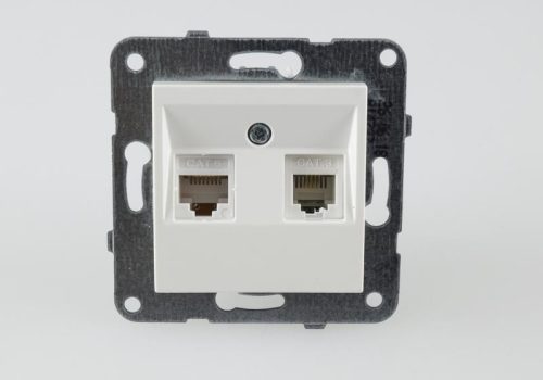 Panasonic Karre Plus RJ45 CAT 5E dupla FALI ALJZAT fehér keret nélkül