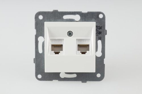 Panasonic Karre Plus RJ45 CAT6 dupla FALI ALJZAT fehér keret nélkül