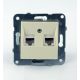 Panasonic Karre Plus RJ45 CAT 5E dupla FALI ALJZAT bézs (keret nélkül)