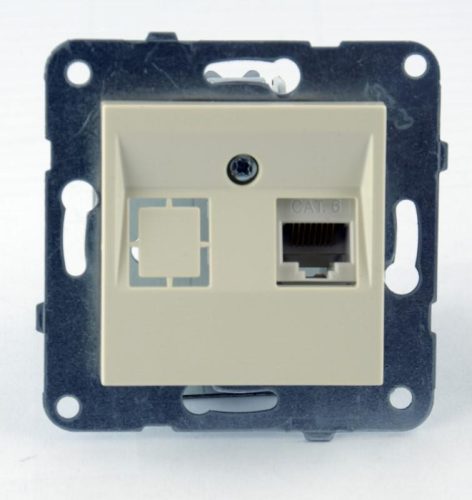 Panasonic Karre Plus RJ45 CAT6 FALI ALJZAT bézs (keret nélkül)
