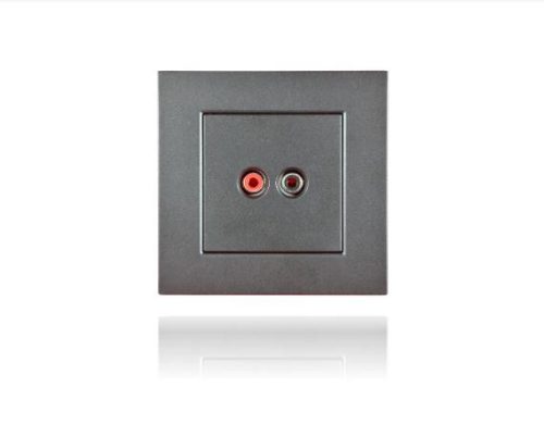 Panasonic Karre Plus audio aljzat 2 RCA fekete keret nélkül