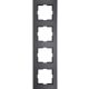 Panasonic Karre Plus 4-es sorolókeret vízszentes/függőleges fekete (Felirat nélkül)