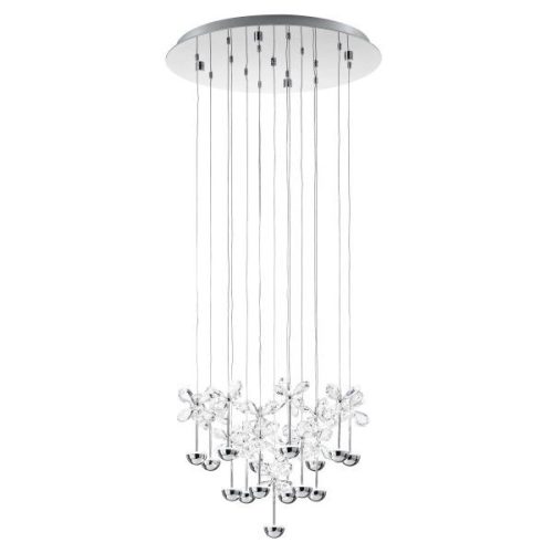 PIANOPOLI LED krist.függ 15x2,5W d:50cm