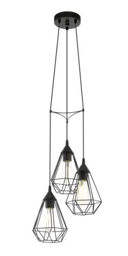 TARBES Függeszték E27 3x60W 31cm fekete